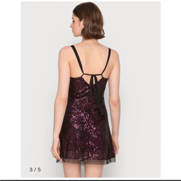 Free People Gold Rush Mini Dress In Plum - Picture 4 of 8